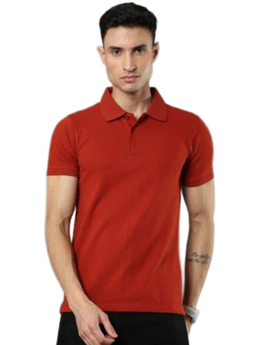 Men Red Polo T Shirt