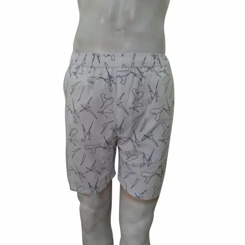 Mens Grey Cotton Short