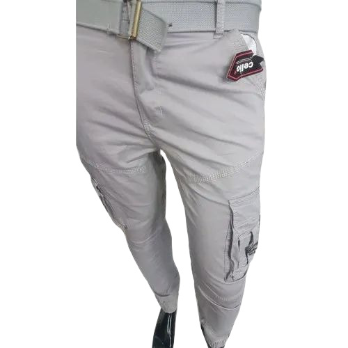 Mens Plain Cargo Jeans