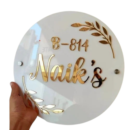 Round Acrylic Name Plate