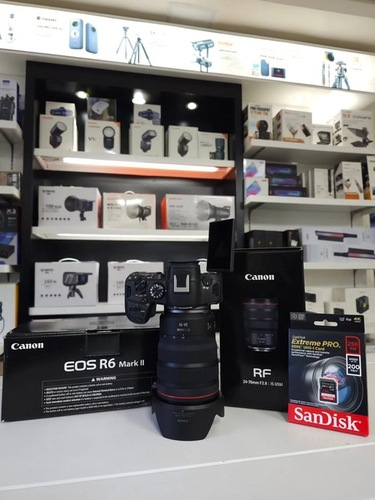 Canon EOS R6 Mark II Mirrorless Camera RF24-105mm F4-7.1 is STM Lens Kit, Full-Frame Hybrid Camera, 24.2 Megapixel CMOS Sensor, Photo and Video Capabilities, Black