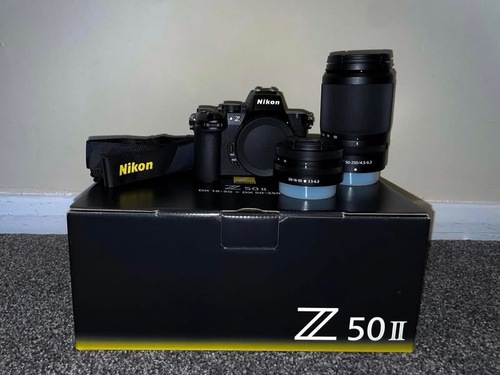 Nikon Z50II Mirrorless Digital Camera with NIKKOR Z DX 16-50mm f/3.5-6.3 & 50-250mm f/4.5-6.3 VR Lenses Bundle with 64GB Memory Card + Cleaning Kit + More