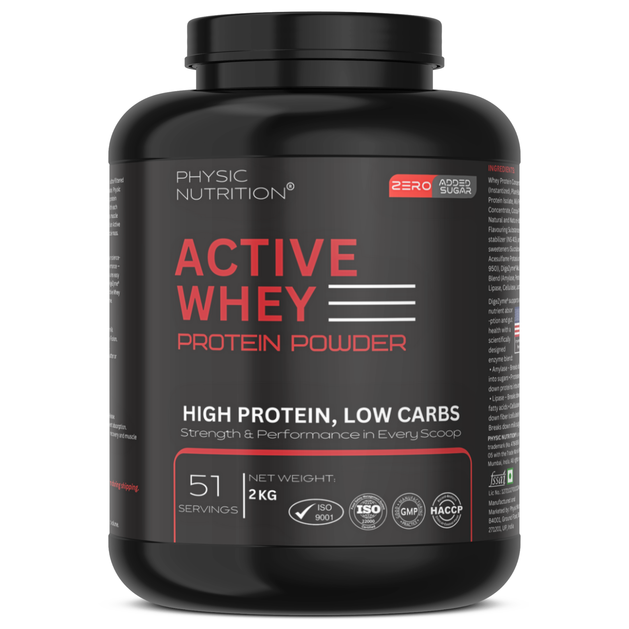 Physic Nutrition Active Whey Protein 2Kg Pack - Dosage Form: Powder