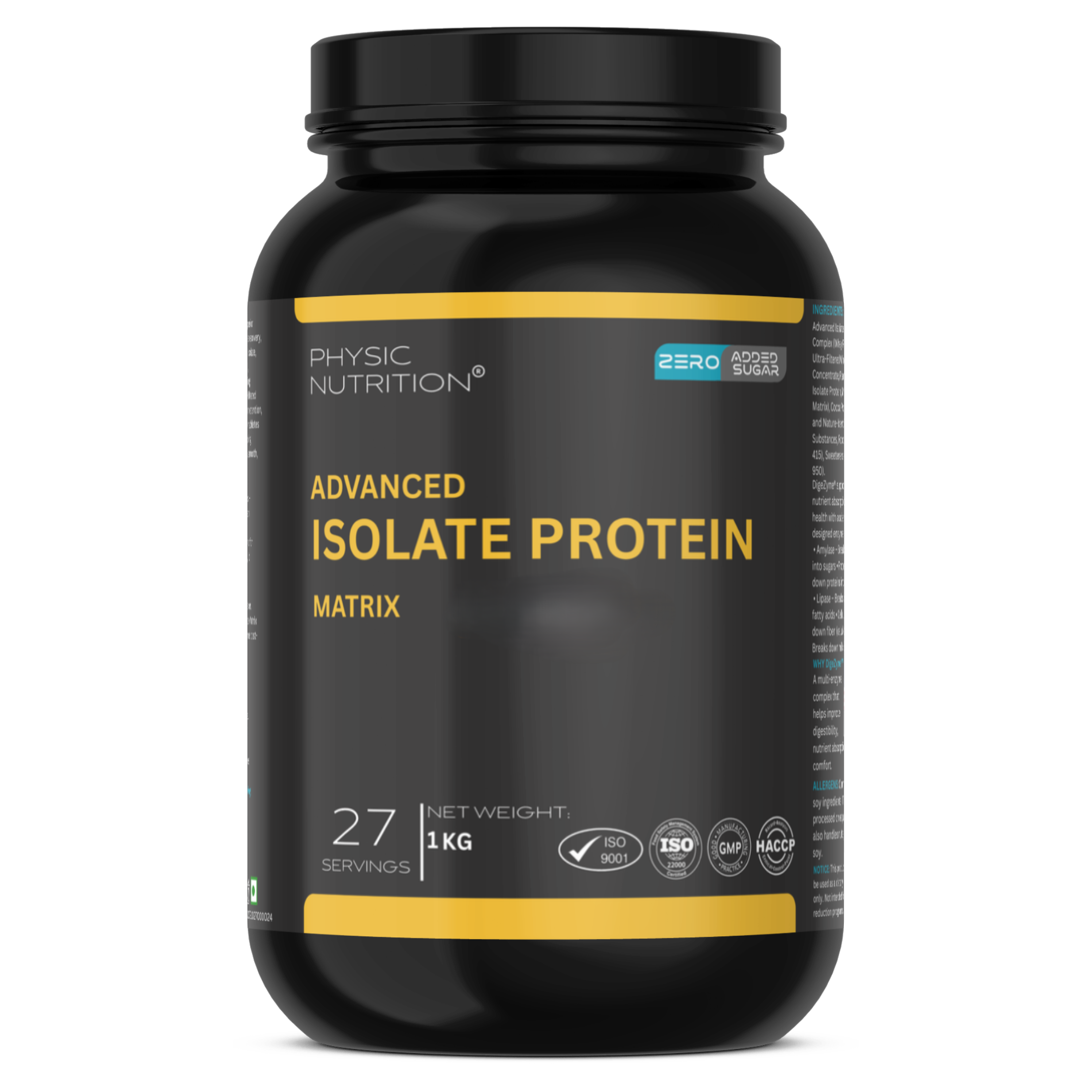 Physic Nutrition Advanced Isolate Protein Matrix 1 Kg Pack - Dosage Form: Powder