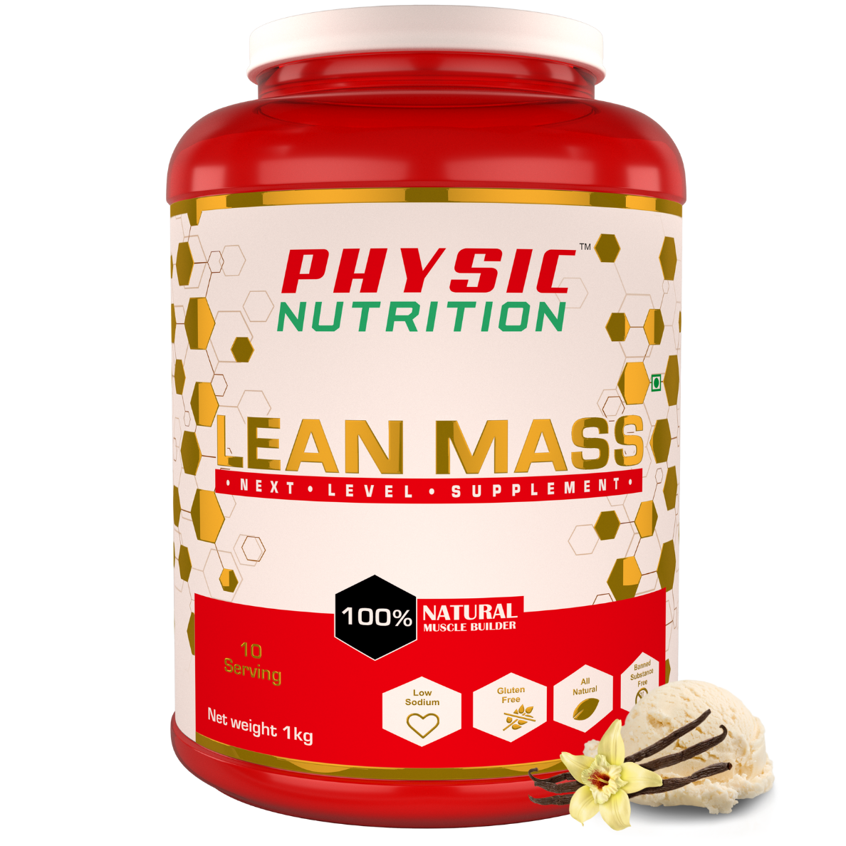 Physic Nutrition Lean Mass Gainer, High Protein, 1 Kg - Dosage Form: Powder
