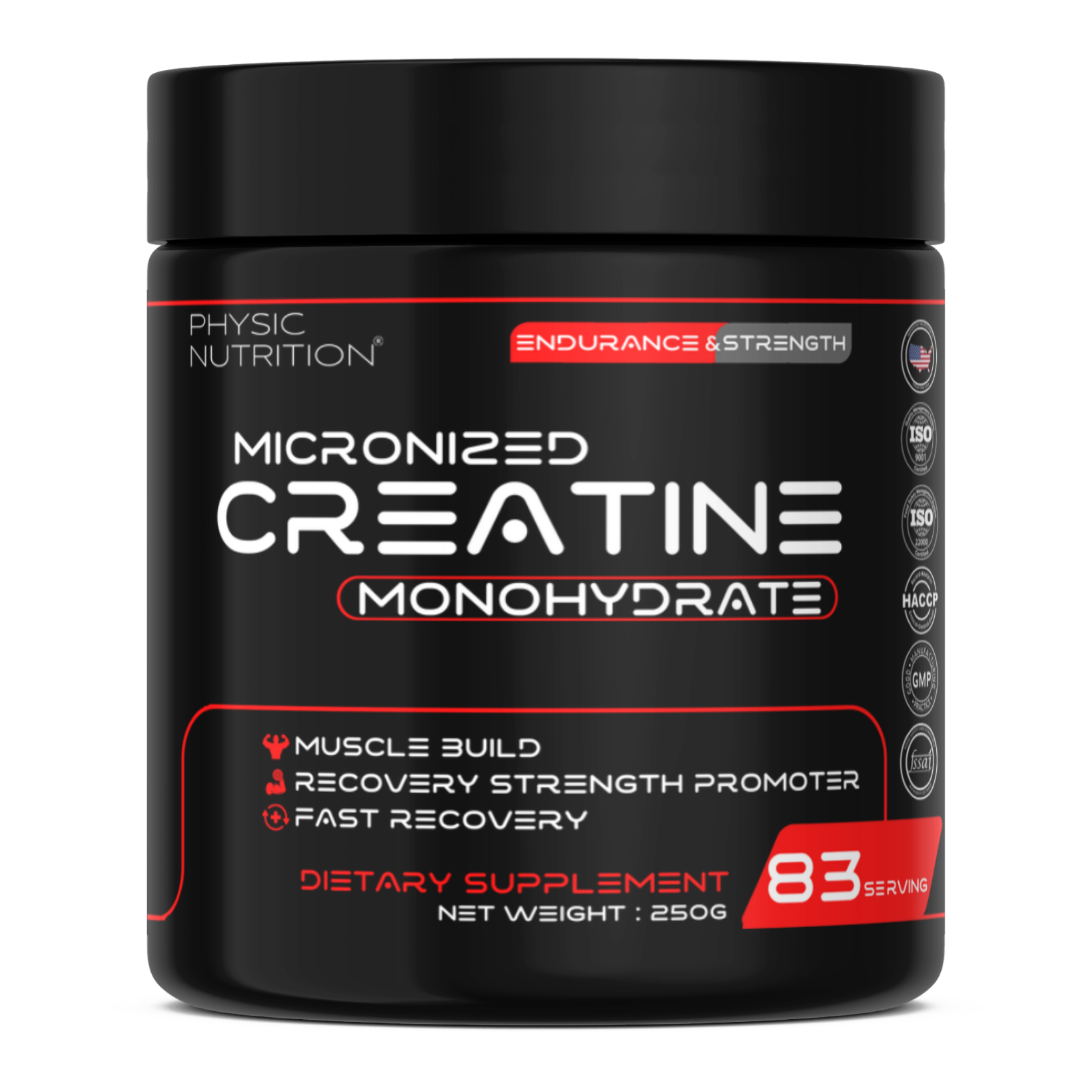 Physic Nutrition Micronized Creatine Monohydrate 250G Booster - Dosage Form: Powder