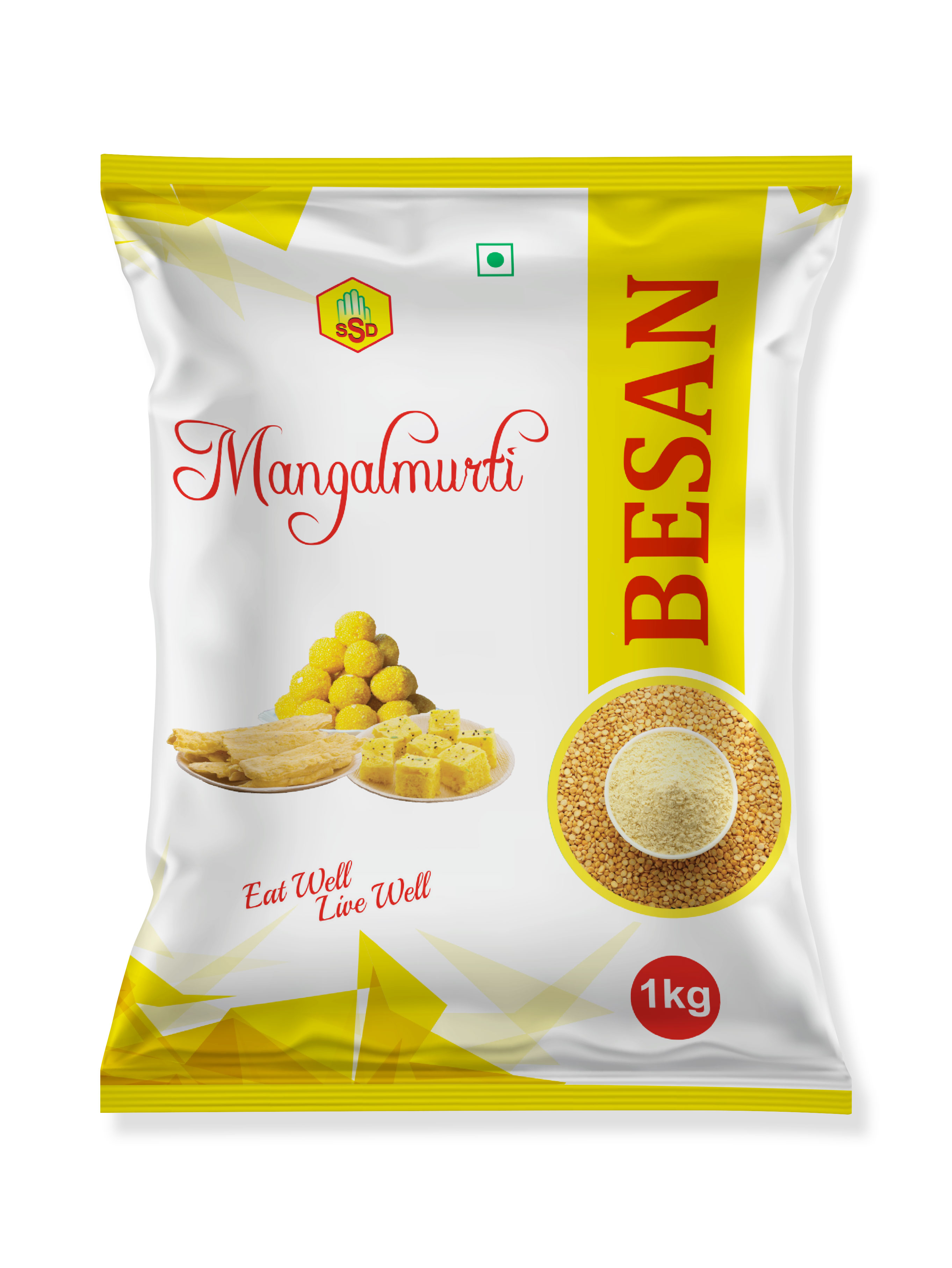 100% Pure High Protein Chickpea Flour (besan) - Color: Yellow