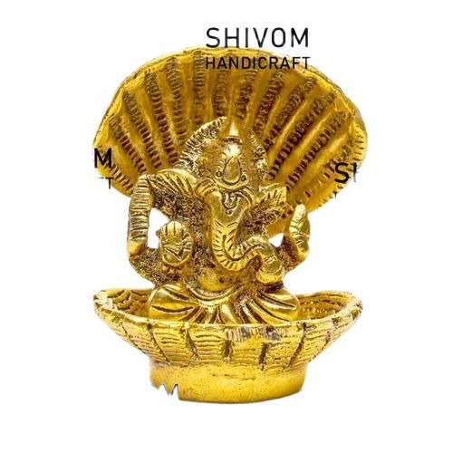 Gold Plated Seep Ganesh Statue