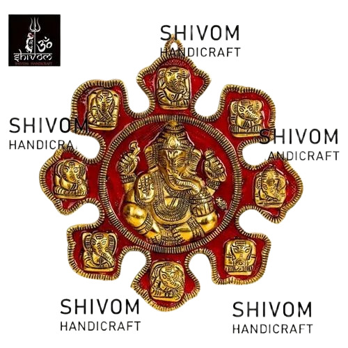 Metal Nav Ganesh Statue