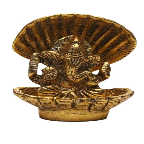 Metal Sitting Posture Ganesh Statue