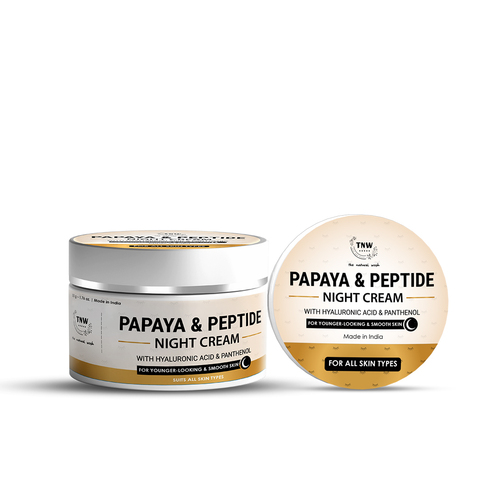 Natural Wash Papaya And Peptide Night Cream For Healthy Skin - Age Group: Adult