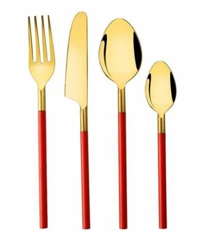 Steel 24 Pcs Zara Gold Spoon/knife Cutlery Set