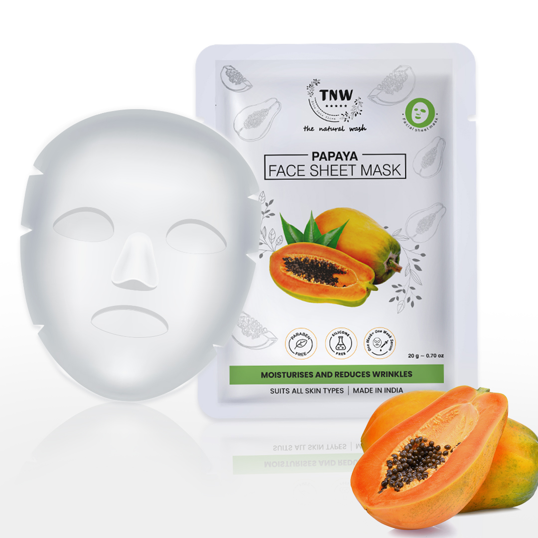 Tnw The Natural Wash Papaya Face Sheet Mask - Gender: Unisex