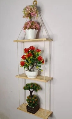 2 Shelves Macrame Wall Hanging Rack