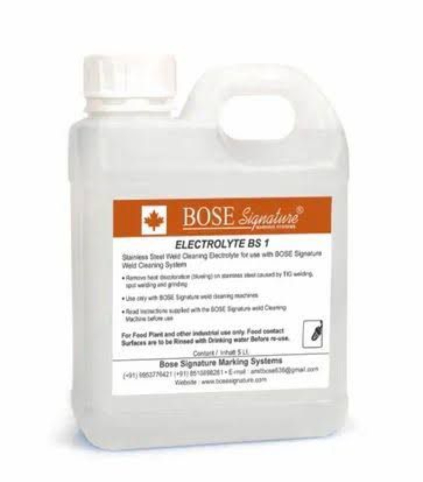 Bs-25 Weld Cleaning Fluid - Material: Stainless Steel