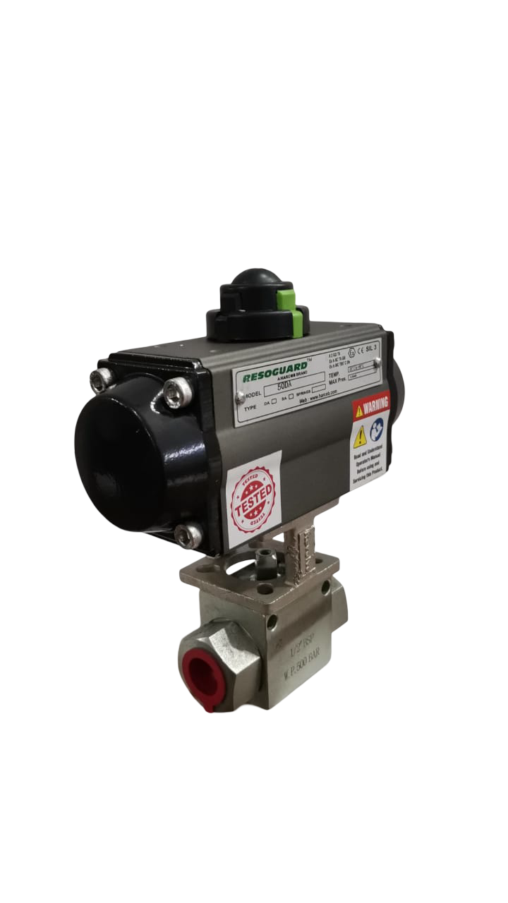 High Pressure Pneumatic Ball Valve - Size: 15Mm (1/2")