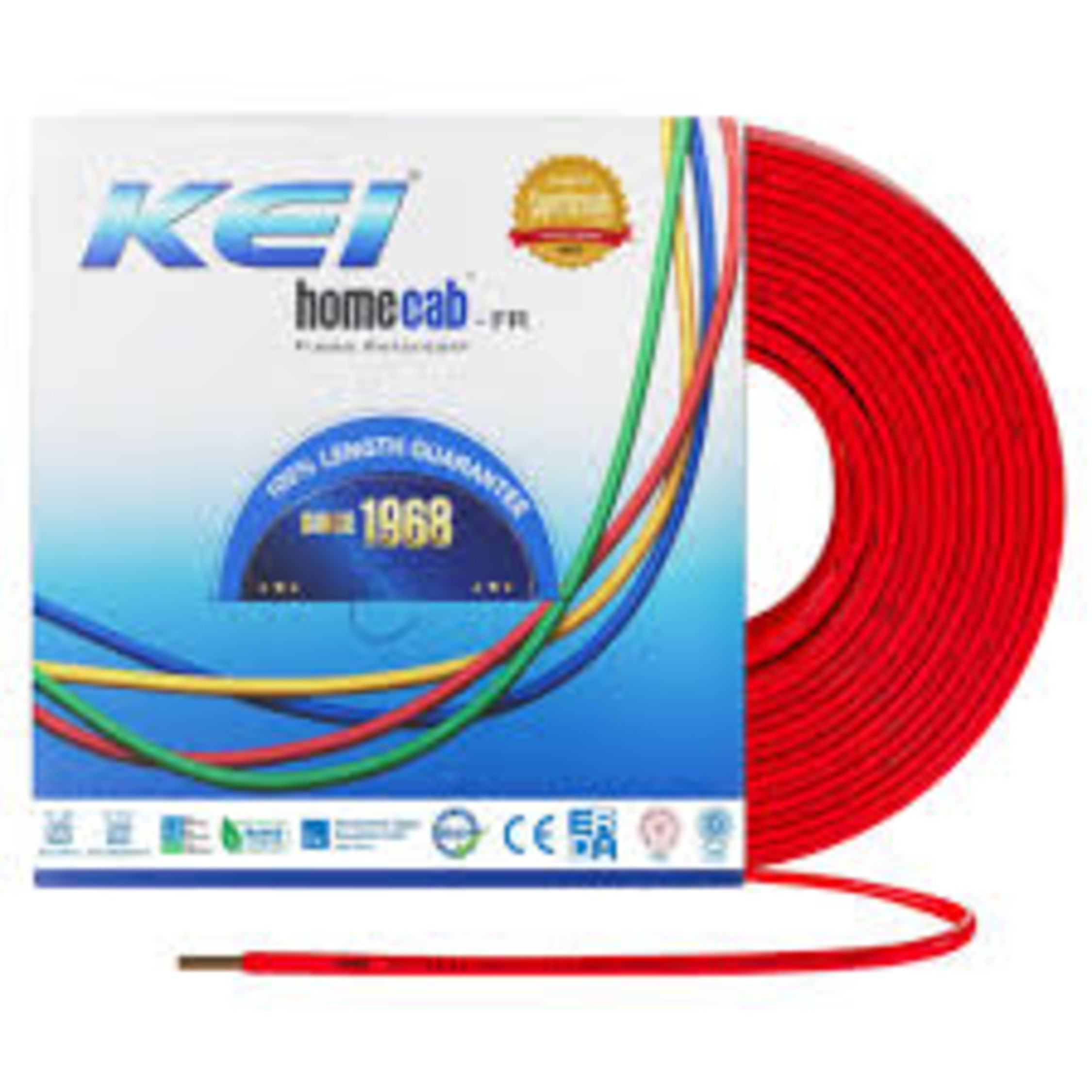 Kei Homecab Pvc Insulated Single Core Copper Wire - Color: Red