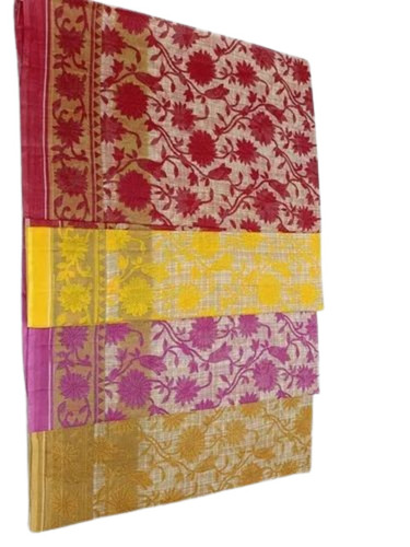 Multi Color Ladies Printed Cotton Saree