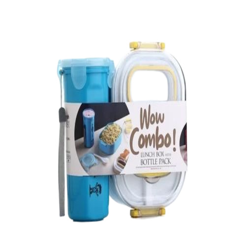 Plastic Lunch Box With Plastic Bottle