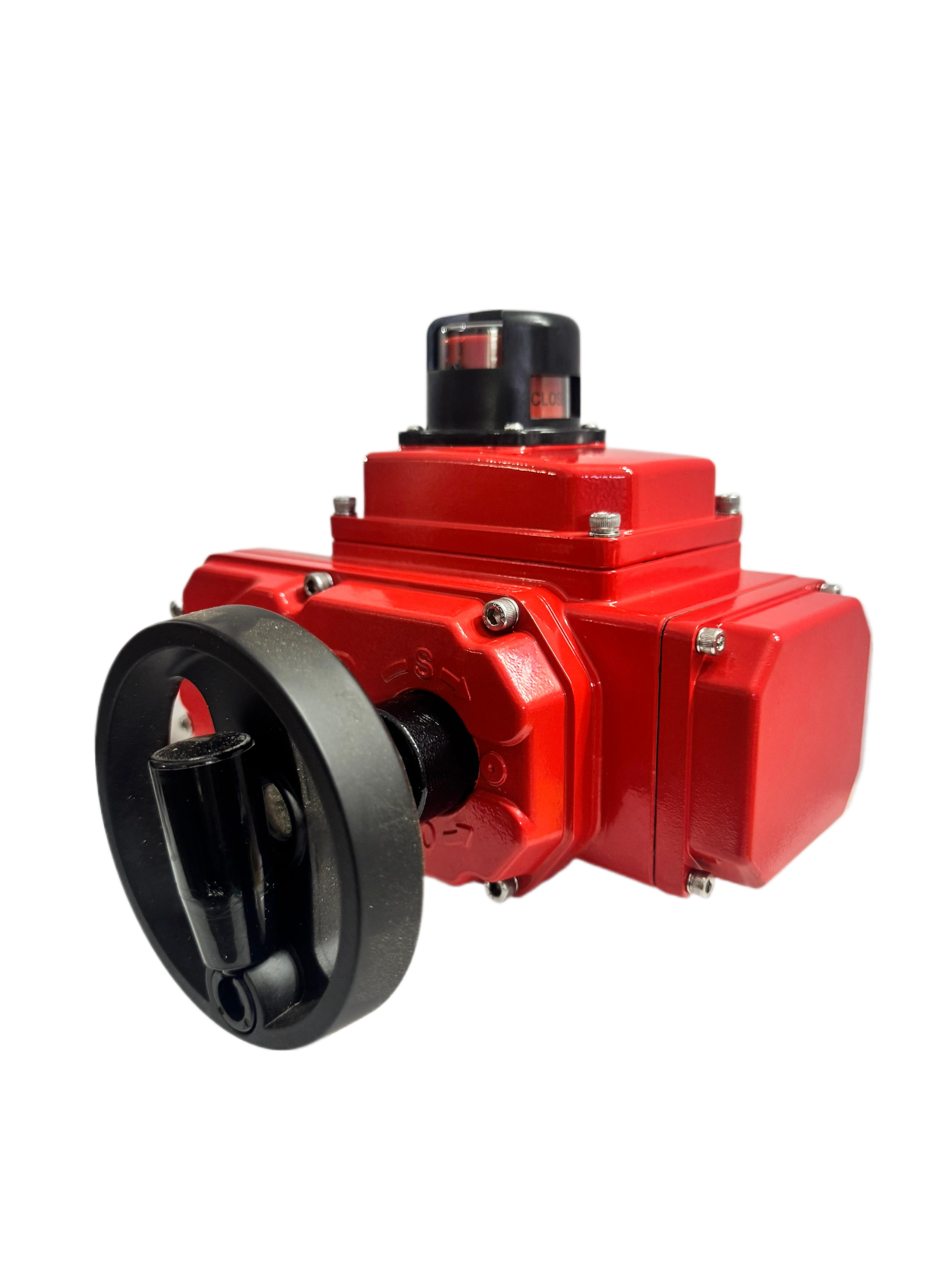 Super Capacitor Powered Fail Safe Bldc Compact Quarter Turn Electrical Actuator - Color: Red