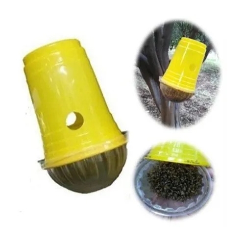 Plastic Yellow Glass Trap - Plastic, Round, Yellow | Agriculture Use