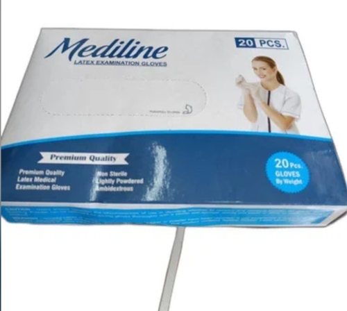 Powdered Mediline Latex Examination Gloves