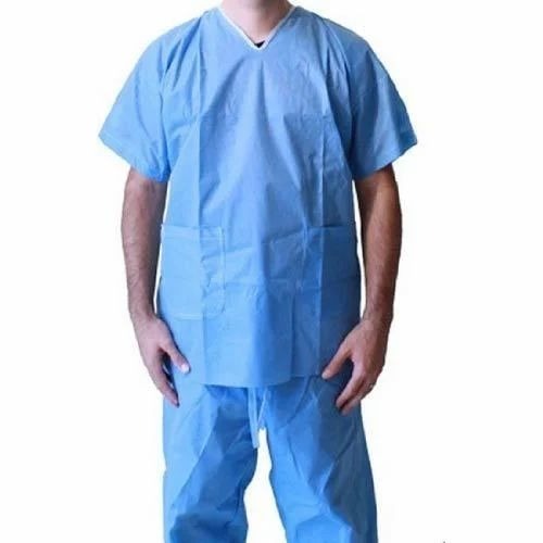 Blue Disposable Scrub Suit
