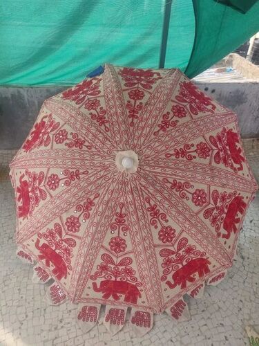 Embroidered Garden Umbrella