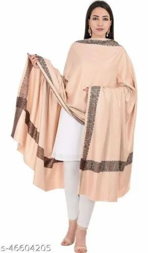 Ladies Printed Border Woolen Shawl