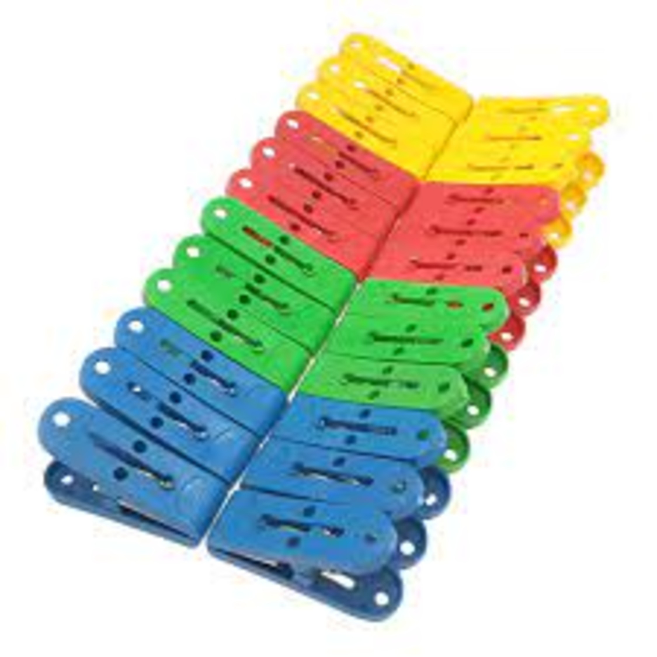 Colured Plastic Cloth Clips - Color: Multi