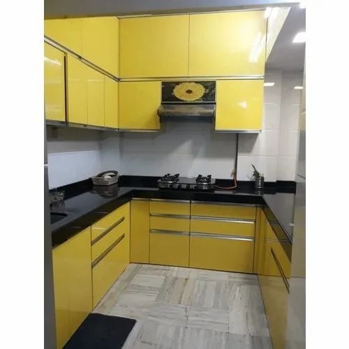 Decorative U Shape Modular Kitchen