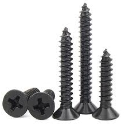 Dry Wall Screw - Metal M4x13 to M4x35 Black Round Head Full Thread | Industrial Use