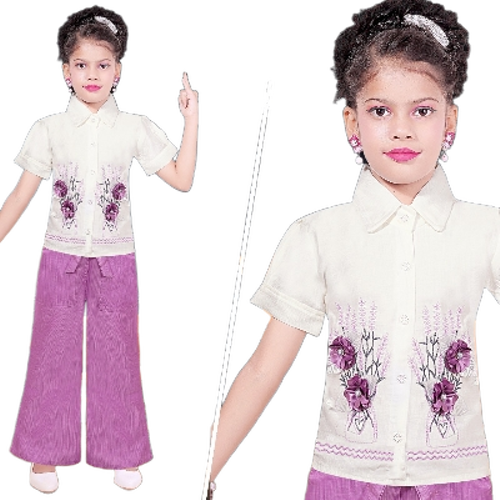 Girls Shirt And Pyjama Set