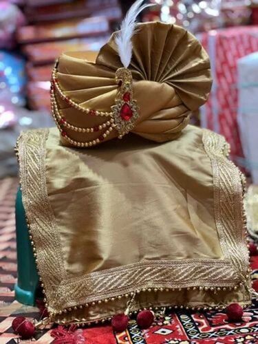 Golden Designer Wedding Turban