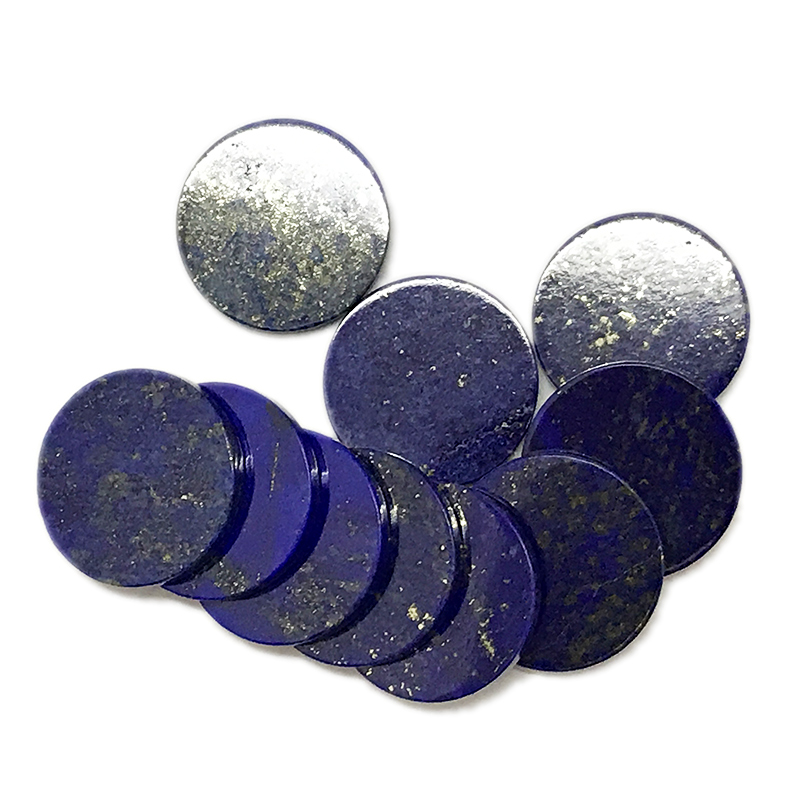 Lapis Lazuli Flat Round Discs - Color: Blue