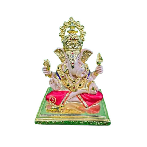 8 Inch Polyresin Dagdusheth Ganpati Statue