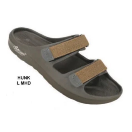 Mens Hunk Olive Slipon Slippers - Feature: Skin Friendly