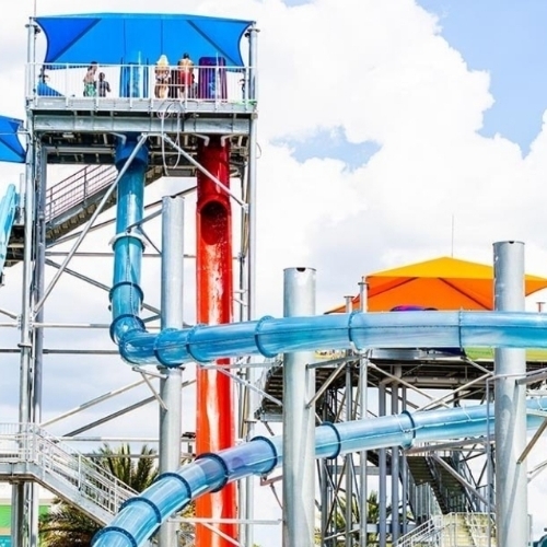 Pun out FRP aqua drop slide