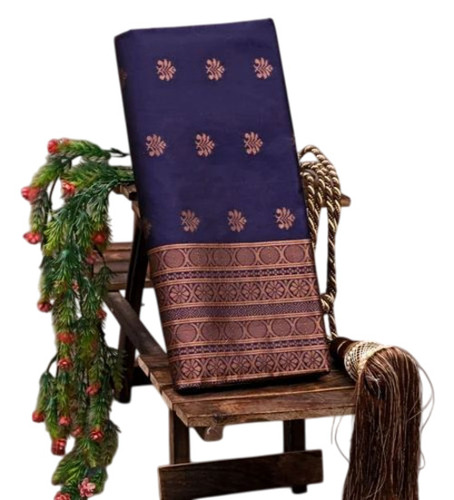 Copper Zari Weaving Silk Saree