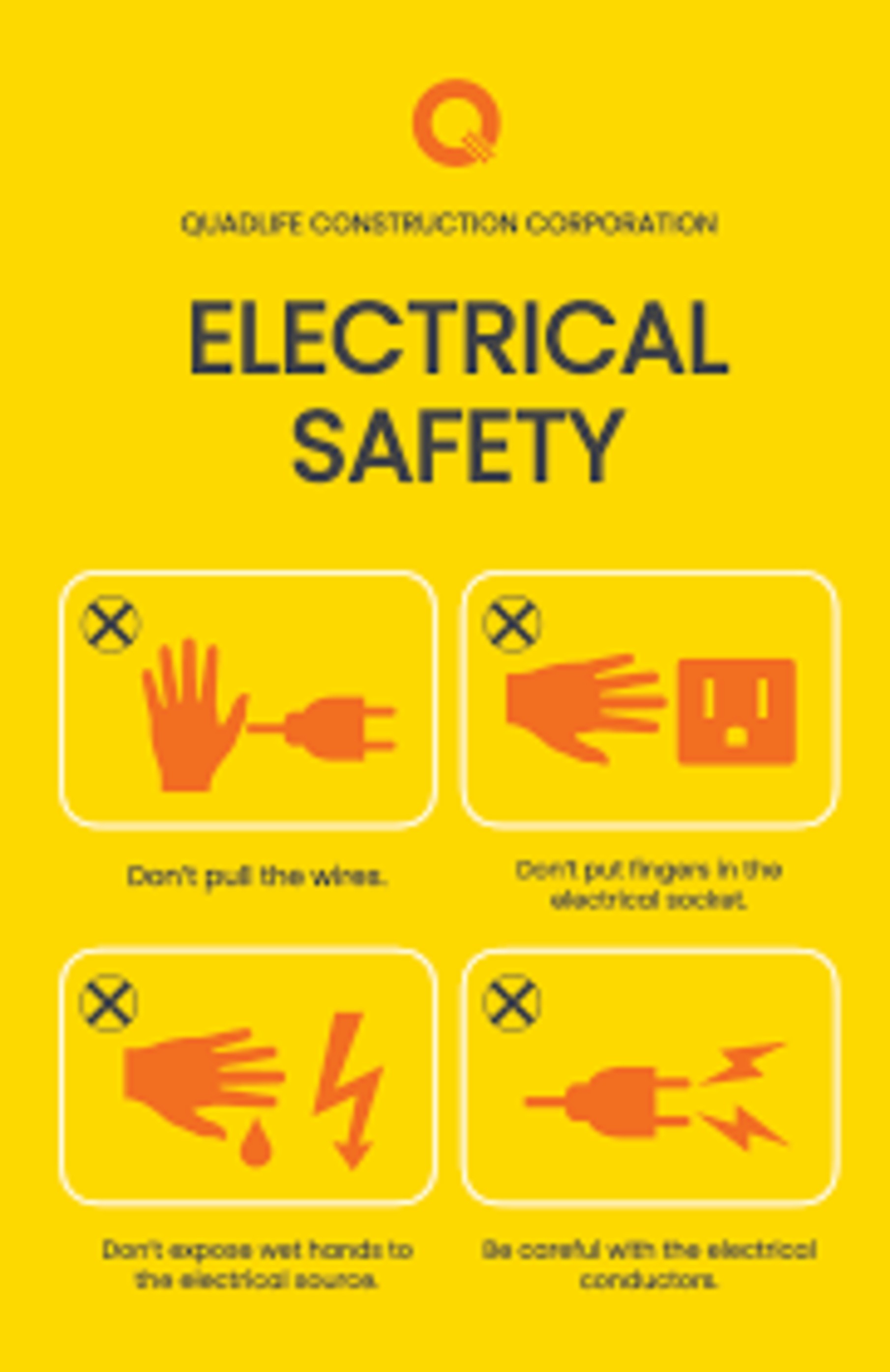 Electrical Safety Poster - Color: Multiclour