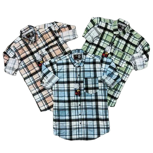 Mens Check Print Shirt