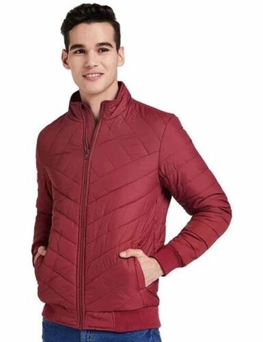 Men Maroon Color Winter Jacket