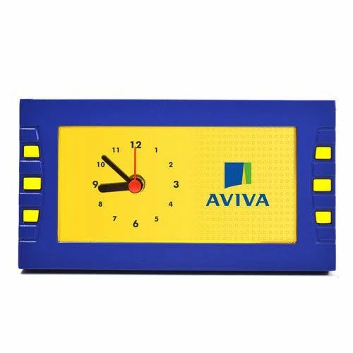Blue Promotional Table Clock