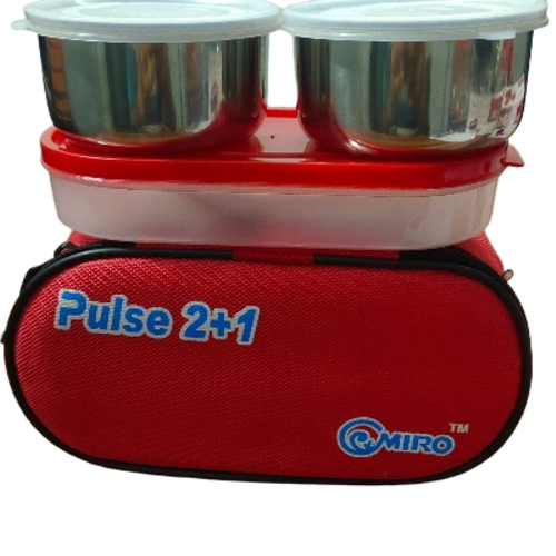 Pulse 2+1 Stainless Steel Tiffin - Color: Silver