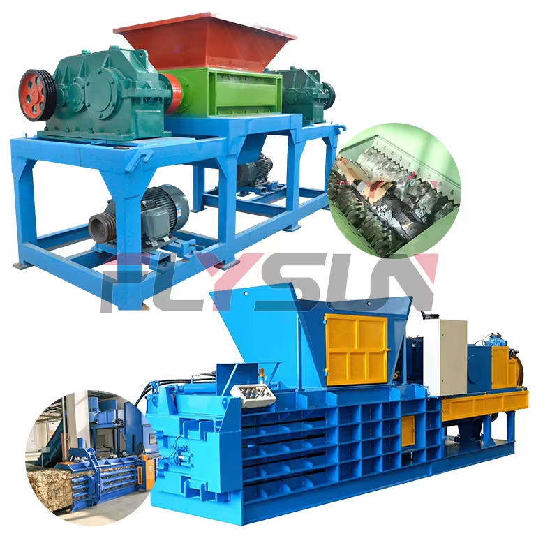 Waste Plastic And Paper Shredding And Packing Treatment Equipment - Automatic Grade: Fully Automatic