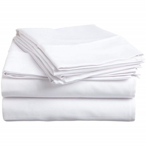 Ara White Cotton Bed Sheet
