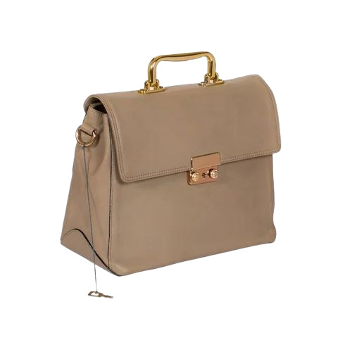 Beige Ladies Leather Handbag
