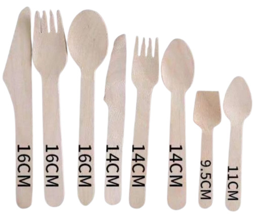 Brown Wooden Disposable Spoon