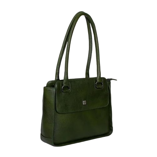 Green Leather Ladies Handbag