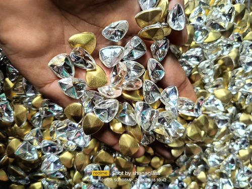 Silver Foil Glass Bead